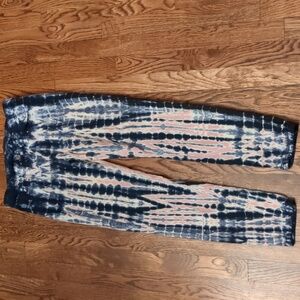 Guess Brittney Skinny Ankle Jeans Pink Navy Blue Tie Dye in Size 29